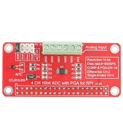 Abbildung von Akozon 16 Bit ADC Modul Precison Analog Digital Wandler 4 Kanal für 3/2/B+