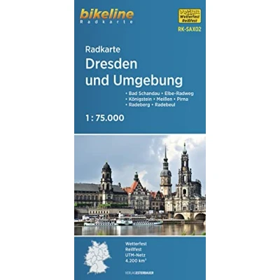 Abbildung von Radkarte Dresden und Umgebung (RK SAX02): Bad Schandau Königstein Meißen Pirna Elbe Radweg, wetterfest/reißfest, GPS tauglich mit UTM Netz (Radkarten)