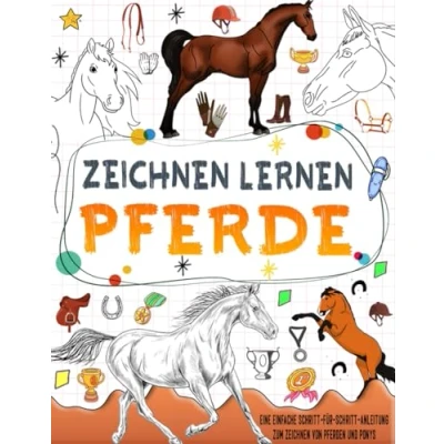 Abbildung von zeichnen lernen pferde: Meistern Sie in einfachen Schritten die Kunst des Pferdezeichnens und malen Ihre Zeichnung aus.