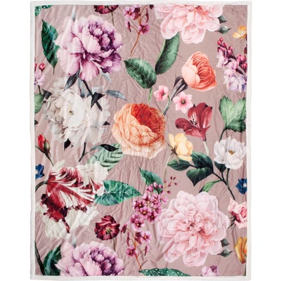 Abbildung von Descanso Plaid &quot;Fiori&quot;, mit Umschlagsaum, Kuscheldecke
