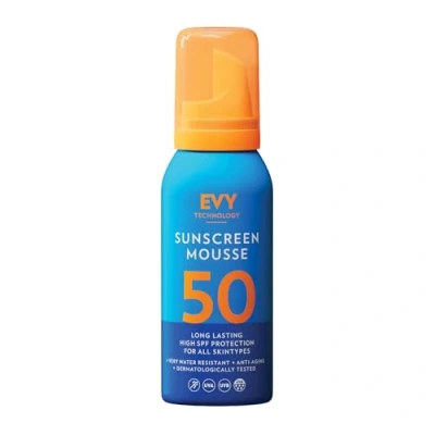 Abbildung von EVY Sport LSF50 Outdoor Sonnenschutz Mousse extrem schweiß und wasserfest, lang wirksame, pflegende Sonnencreme. Ohne Mikroplastik, parfümfrei, vegan