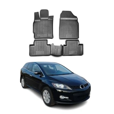 Abbildung von OMAC Gummimatten Fußmatten kompatibel mit Mazda CX 7 2006 2014 TPE Automatten Schwarz 4X