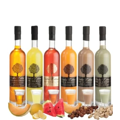 Abbildung von Fruchtlikör Set (6x Packung) Dolce Cilento Bundle Meloncello Likör, Limoncello Creme, Wassermelonen Haselnuss Creme &amp; Pistazien (700ML x 6 Packungen)
