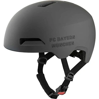 Abbildung von Alpina Haarlem, Robuster, Individuell Anpassbarer &amp; Leichter FC Bayern Fahrradhelm Für Erwachsene, Coffee Grey matt, 52 57 cm