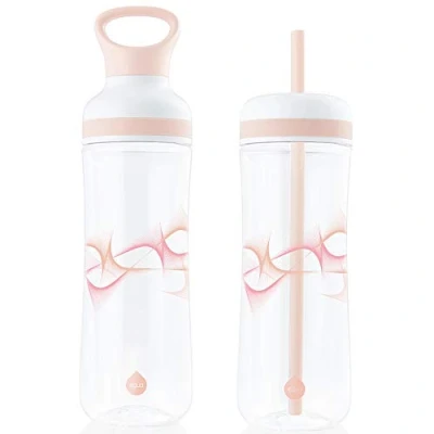 Abbildung von EQUA Beat Trinkflasche 2 in 1 Wasserflasche BPA Frei Sportflasche mit Smoothie Deckel und Strohhalm 800 ml bzw. 750 zum Sport für unterwegs Designer