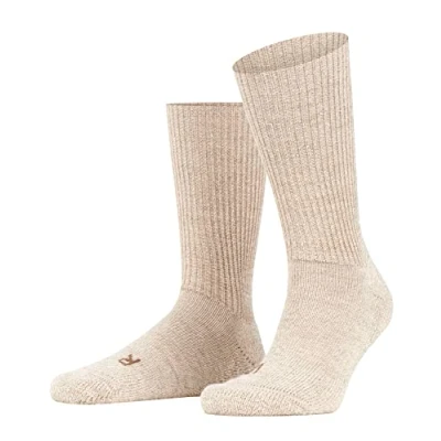 Abbildung von FALKE Unisex Socken Walkie Ergo U SO Wolle einfarbig 1 Paar, Beige (Sand Melange 4490), 39 41