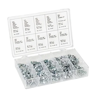 Abbildung von PRESSOL SCHMIERGERäTE GMBH 16092 Schmiernippelsortiment 70tlg.M6/8/10 i.Box