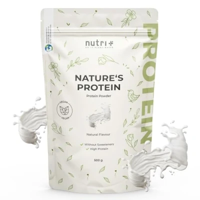 Abbildung von nutri+ Natures Protein Pulver Eiweißpulver ohne Süßstoff Pulver, 1 er