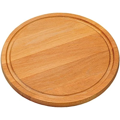 Abbildung von Kesper Schneidebrett Fleischteller mit Saftrille, Buche, Ø 25 cm