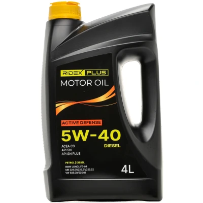 Abbildung von Ridex Plus 5W 40 4l Motoröl 1862O0014P VOLKSWAGEN: Golf 4 Schrägheck, 7 5 MERCEDES BENZ: E Klasse Limousine