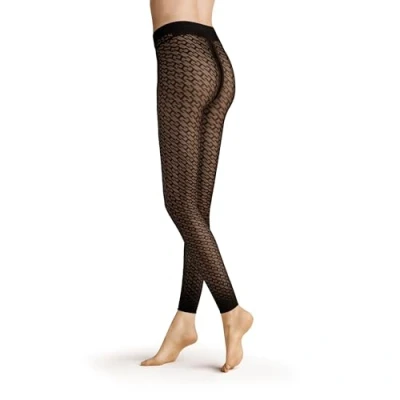 Abbildung von Hudson Strickstrumpfleggings Letter 50 DEN (1 St) Leggings mit grafischer Musterung