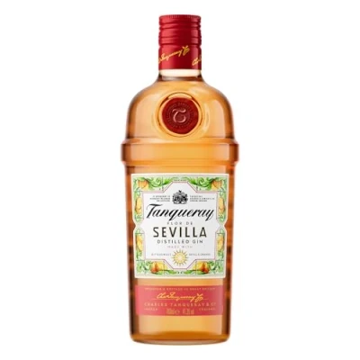 Abbildung von Tanqueray Flor de Sevilla Destillierter Gin mit Orangengeschmack aromatisiert 5 fach destilliert auf englischem Boden 41.3% vol 700ml Einzelflasche
