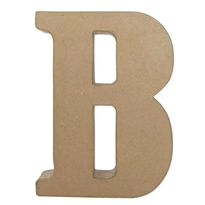 Abbildung von Décopatch AC395O Buchstabe &quot;B&quot; Fantasie aus Pappmaché, 5 x 22 30 cm, zum Verzieren, ideal für Ihre Wohndeko, Kartonbraun
