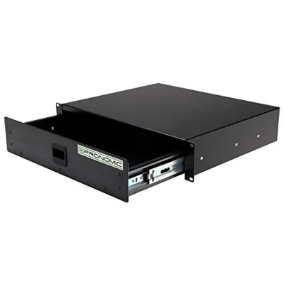 Abbildung von Pronomic RD 102 Rackschublade 2 HE (Schublade für 19 Zoll Rack, Snaplock, Stahlblech) schwarz