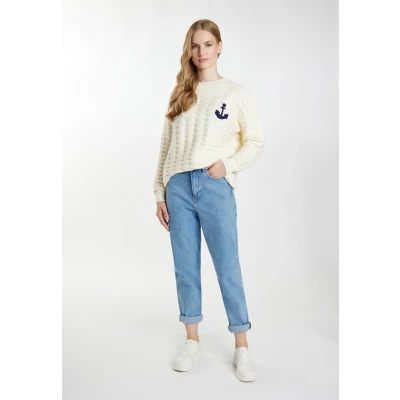 Abbildung von DREIMASTER Maritim Damen Strickpullover M/L / Off White 52% PolyesterAcrylic 28% Polyesteramide 20% Polyester