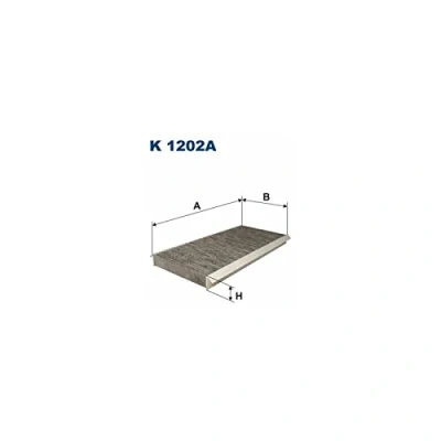 Abbildung von FILTRON K 1202A Innenraumfilter Aktivkohlefilter 393 182 32 MERCEDES BENZ: A Klasse, B Klasse