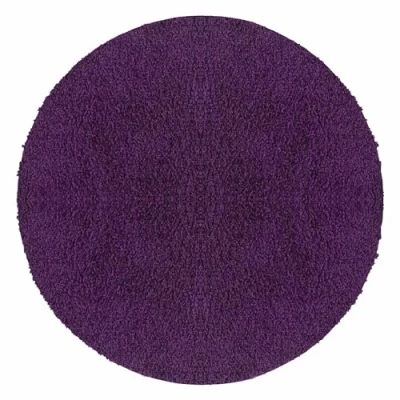 Abbildung von Carpetsale24 Shaggy Hochflor Teppich Wohnzimmer 120 cm Rund Violett Modern Flauschiger Extra Weich, Pflegeleicht und Einfarbig Ideal als für Schlafzimmer, Esszimmer Küche