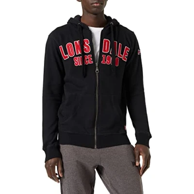 Abbildung von Lonsdale Normale PAS Kapuzenpullover, Herren, Größe: XXL, Black