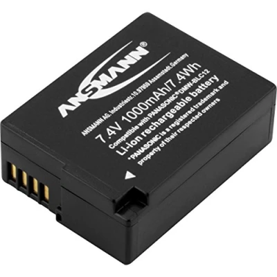 Abbildung von ANSMANN Kamera Akku DMW BLC12 7,4V 1.000 mAh Ideal für Panasonic Lumix G5, G5K, G5W, G5X, G70, GX8, GH2, FZ62, FZ200, FZ300, FZ1000, FZ2000, UVM. Hobby und professionelle Fotografie