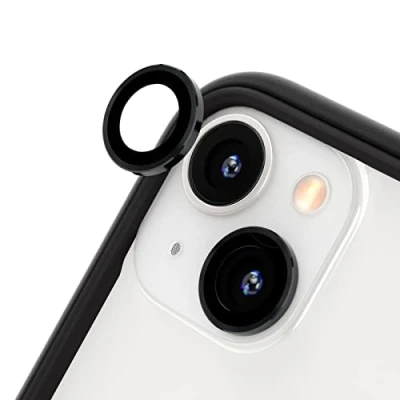 Abbildung von RhinoShield 9H Tempered Glass Kameraprotektoren, kompatibel mit [iPhone 14/14 Plus] Stoß und Kratzfest, hohe Klarheit, explosionssicheren Schutz, Anti Beschlag Technologie Schwarz