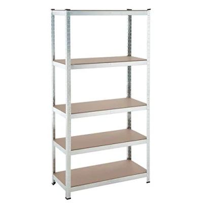 Abbildung von ESTEXO Steckregal Lagerregal 21 Modelle wählbar Schwerlastregal Regal Kellerregal Werkstattregal Werkbank Garagenregal (Verzinkt / 180x90x40cm 350kg)