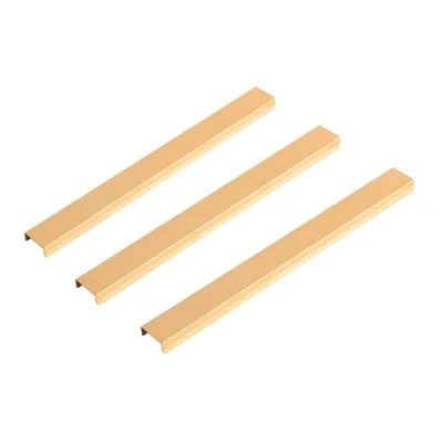 Abbildung von Home Deluxe Dekoleiste Fire für Akustikpaneel 3er Set, 30 x 1,3 cm, Gold I Wanddekoration Dekoleisten Wanddeko
