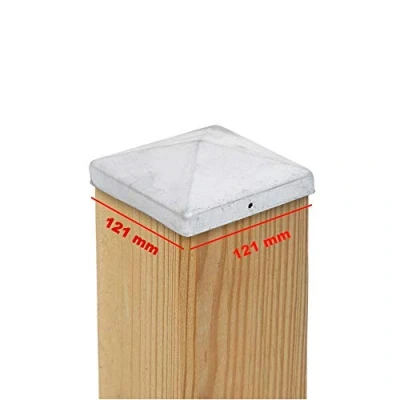 Abbildung von VIVAGARDEA 8 x Pfostenkappe Pyramide 71 mm Stahl Feuerverzinkt