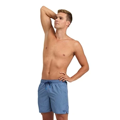 Abbildung von ARENA Herren Beach Boxer Allover Swim Trunks, Grey Blue Multi, S EU