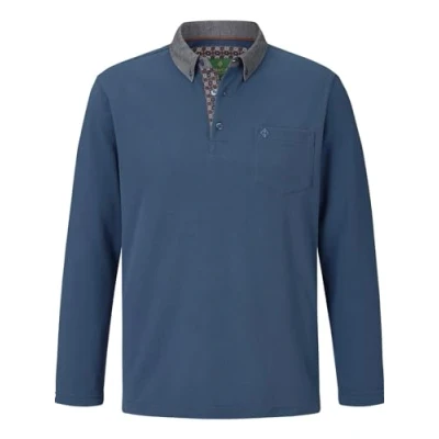Abbildung von Charles Colby Langarm DUKE Brennan Poloshirt, Herren, Größe: 5XL, Blue