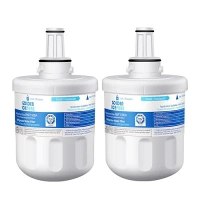 Abbildung von GOLDEN ICEPURE Kühlschrank Wasserfilter Kompatibel mit Samsung DA29 00003F, 00003G, Aqua Pure Plus Hafin, 00003B, 00003A, DA97 06317A, RFC1100A,2 stück RWF1100A (rechnung vorhanden)