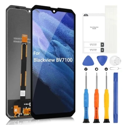 Abbildung von LCD Display für Blackview BV7100 Touchscreen Digitizer Bildschirm Ersatz Assembly mit Reparatur Set (6,58 Zoll, Schwarz)
