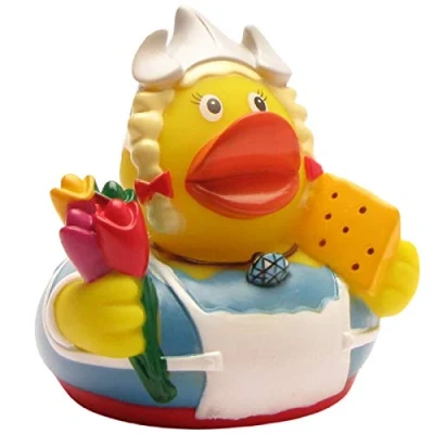 Abbildung von DUCKSHOP Badeente Amsterdam Quietscheente L: 7,5 cm I inkl. Badeenten Schlüsselanhänger im Set