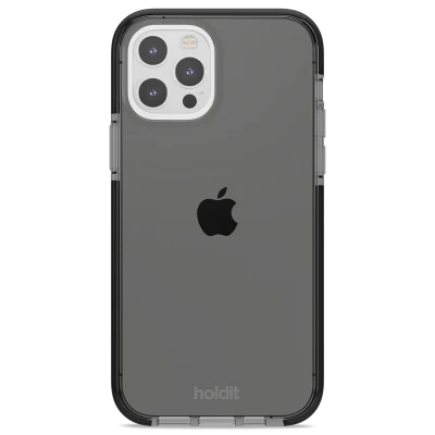 Abbildung von Apple iPhone 12 Pro Hülle Recycelter Kunststoff Holdit Hard Case/Backcover Handyhülle Schwarz