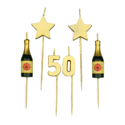 Abbildung von Partykerzen 50 Jahre 10 cm