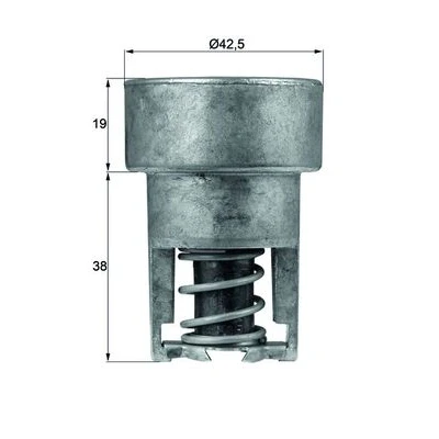 Abbildung von MAHLE ORIGINAL TX 98 82 Kühlwasserthermostat 42,5 ohne Dichtung RENAULT: TWINGO 1, CLIO 4 Kombi