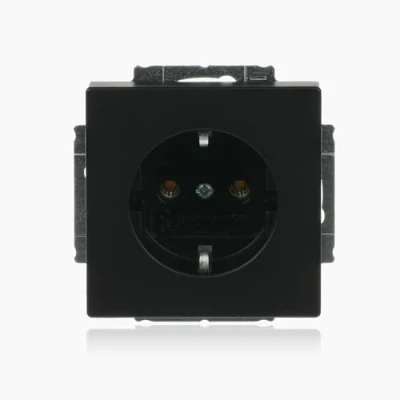 Abbildung von Busch Jaeger 20 EUC 885 SCHUKO® Steckdosen Einsatz Schwarz Matt Plattform 63 2CKA002011A3883