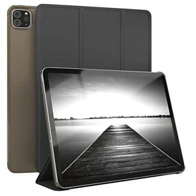 Abbildung von EAZY Case Schutzhülle mit Stifthalter für iPad Pro 11&quot; (2018/2020/2021/2022) Hülle Smart Cover Tablet Smartcase zum Aufstellen Klapphülle Standfunktion Sleep Wake Up Funktion Tasche Schwarz