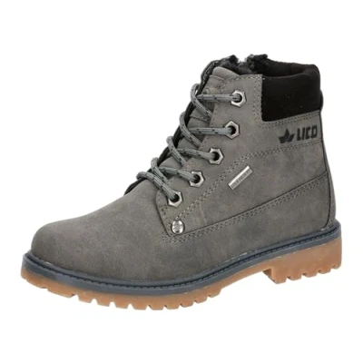 Abbildung von LICO Elian Schnürstiefelette für Kinder, Größe: 37, Grau/schwarz Schuhe
