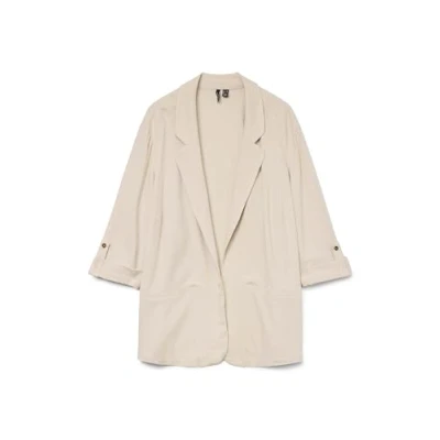 Abbildung von Vero Moda Curve Vmcjesmilo 3/4 Blazer, Damen, Größe: 54, Silver lining