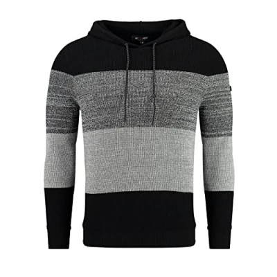 Abbildung von KEY LARGO Herren Julian Hoodie Pullover, Black (1100), XXL