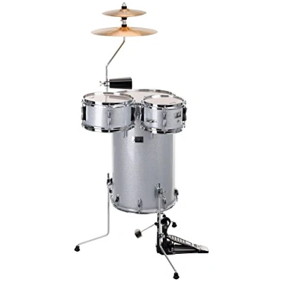 Abbildung von XDrum Club Drumset Cocktail Schlagzeug (inkl. Becken, Cowbell, Drumsticks und Stimmschlüssel) Silver Sparkle