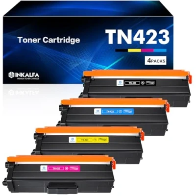 Abbildung von inkalfa TN423 MFC L8690CDW Toner Kompatibel für Brother TN 423 TN421 HL L8260CDW DCP L8410CDW L8360CDW L8900CDW 423BK TN423C TN423Y TN423M (Schwarz Cyan Gelb Magenta, 4 Pack)