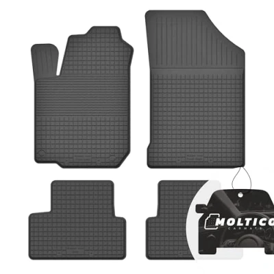 Abbildung von moto MOLTICO Gummimatten mit Rand Auto Fußmatten Gummi Automatten Passgenau 4 teilig Set passend für Opel Mokka 2012 2016