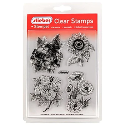 Abbildung von stieber Clear Stamps Transparente Stempel Sets (Bitte gewünschtes Motiv/Thema unten auswählen!) (XXL Blumen XXL Flowers)