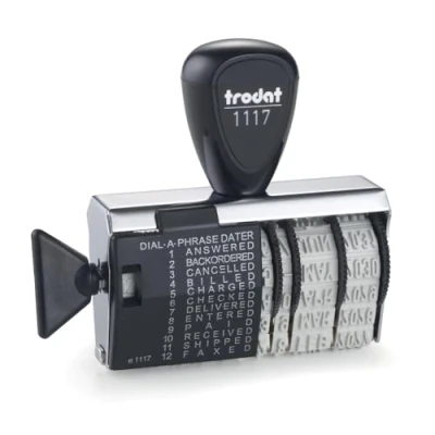 Abbildung von Trodat Classic Line 1117 Dial a Phrase Rubber Stamp Date,