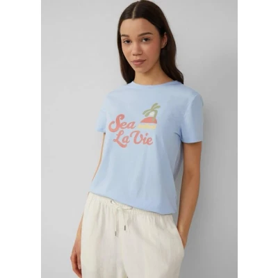 Abbildung von QS Tshirt print, Damen, Größe: Large, Hellblau
