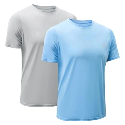 Abbildung von MeetHoo Rashguard Herren, UV Shirt Rash Vest Schutz Schwimmshirt UPF 50+ Kurzarm für Surfen Schwimmen Running