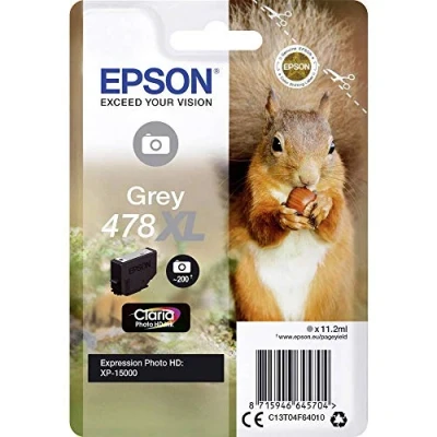 Abbildung von Epson 478XL grau tintenpatrone 11,2 ml C13T04F64010 original