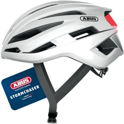 Abbildung von ABUS Rennradhelm StormChaser Leichter und komfortabler Fahrradhelm für professionellen Radsport Damen Herren Weiß, Größe S