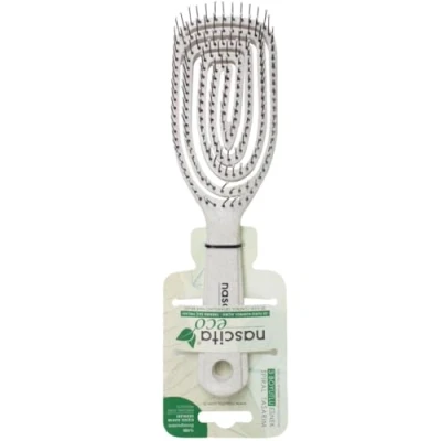 Abbildung von Nascita Eco Haarbürste Entwirrbürste ohne Ziepen für Damen, Herren &amp; Kinder Detangler Lockenbürste nasses und trockenes Haar auch Locken lange Haare Hair Brush Beige